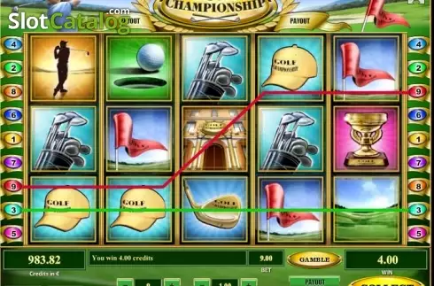 Win screen. Golf Championship slot