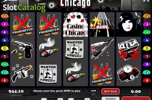 Schermo2. Chicago (Tom Horn Gaming) slot