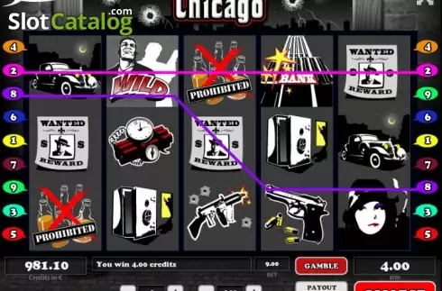 Skärmdump4. Chicago (Tom Horn Gaming) slot