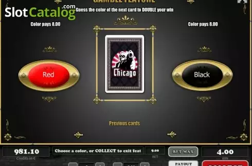 Double Up screen. Chicago (Tom Horn Gaming) slot