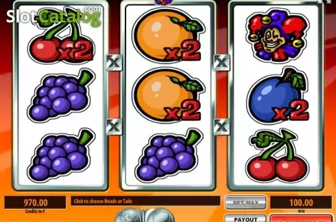 Risk (Double up) game screen. Royal Double slot