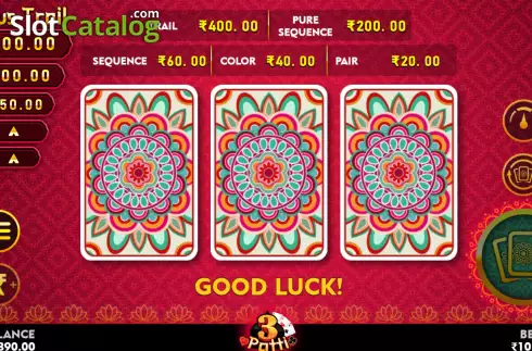Game screen. Teen Patti (Top Spin Games) slot