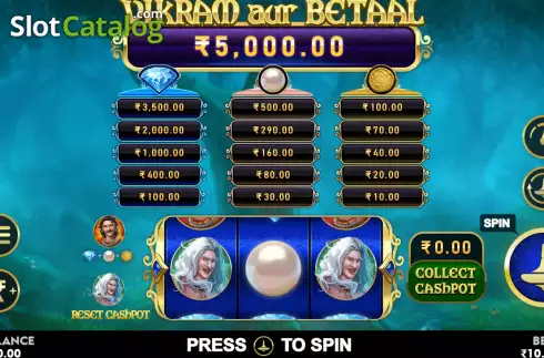 Bildschirm4. Vikram and Betaal slot