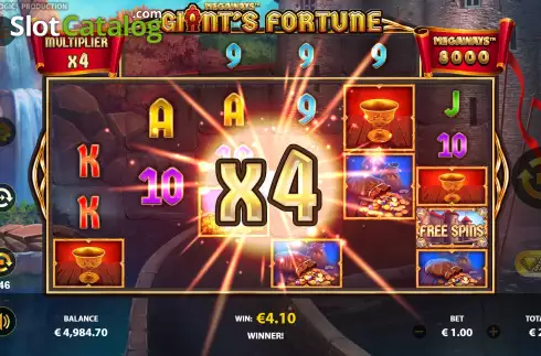 Bildschirm7. Giant’s Fortune Megaways slot