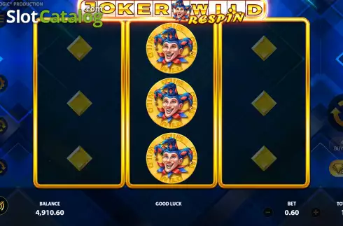 Bonus Game Win Screen. Joker Wild Respin slot