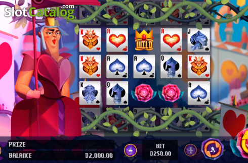 Reel Screen. Red Queen in Wonderland slot