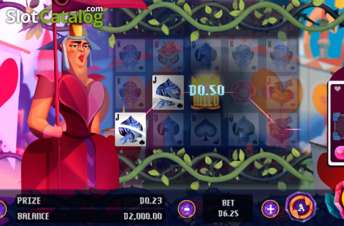 Win Screen 2. Red Queen in Wonderland slot