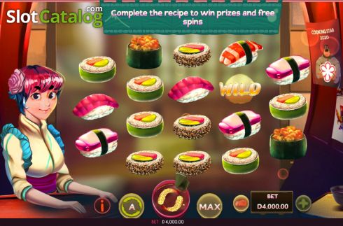 Reel Screen. Tomoe's Sushi Bar slot