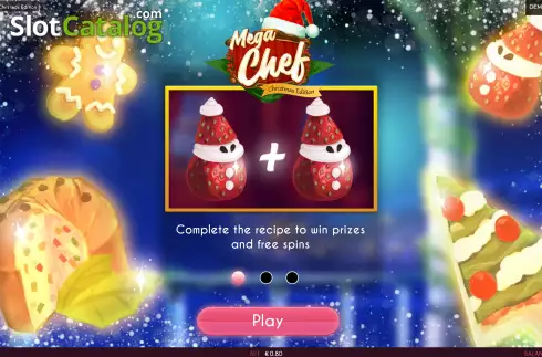 Start Screen. Mega Chef: Christmas Edition slot