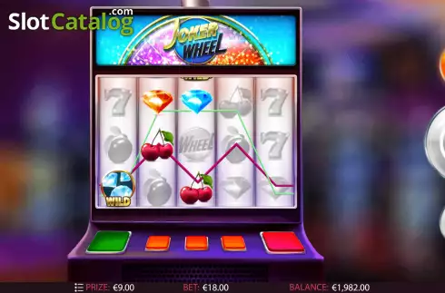 Win screen. Joker Wheel slot