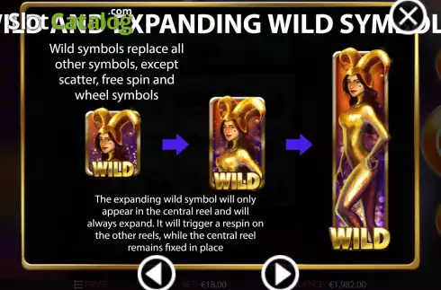 Wild screen. Joker Wheel slot