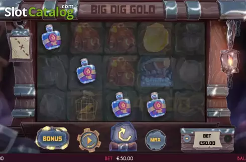 Win screen. Big Dig Gold slot