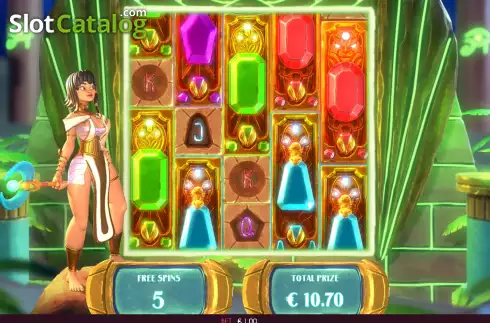 Free Spins screen 2. Jade of Cleopatra slot