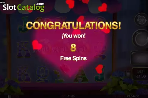 Free Spins Win Screen. Crush on Wilds slot