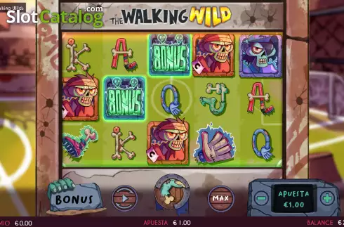 Reels screen. The Walking Wild slot