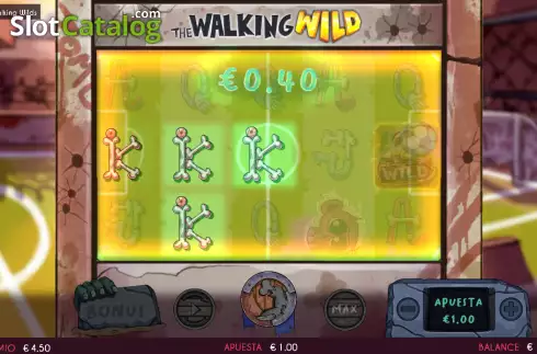 Win screen. The Walking Wild slot