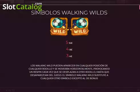 Walking Wilds screen. The Walking Wild slot