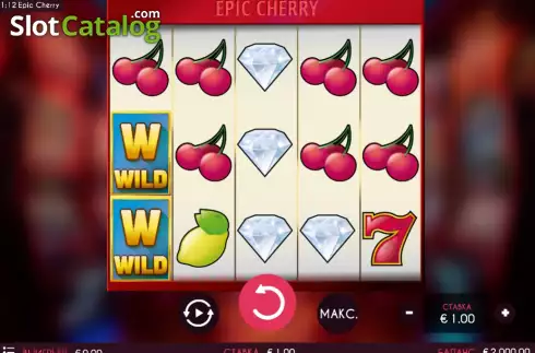 Game screen. Epic Cherry slot