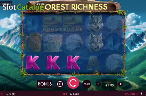 Win screen. Forest Richness slot