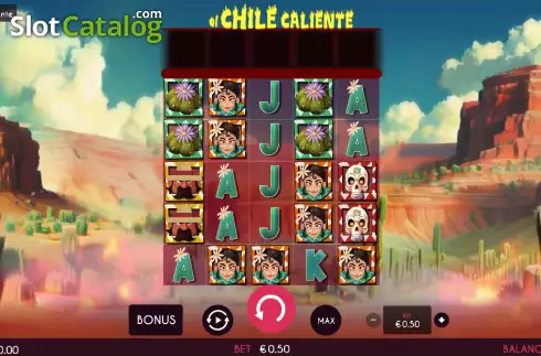 Reels screen. El Chile Caliente slot