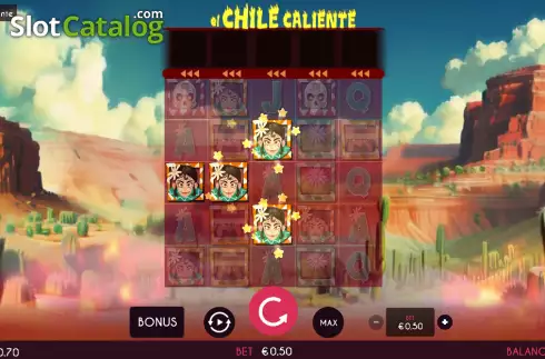 Win screen. El Chile Caliente slot