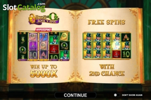 Bildschirm2. Book of Oz Lock 'N Spin slot