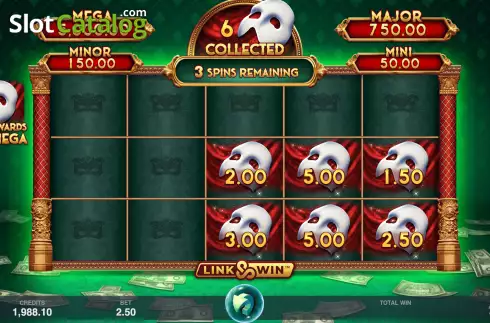 Schermo6. The Phantom of the Opera Link and Win slot