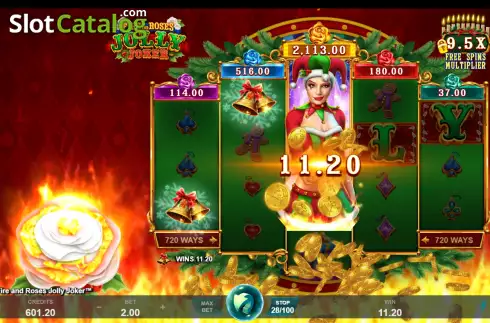 Win Screen 4. Fire and Roses Jolly Joker slot