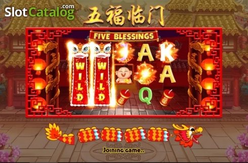 Intro screen. Five Blessings	(Triple Profits Games) slot