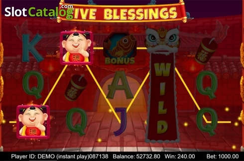 画面3. Five Blessings	(Triple Profits Games) カジノスロット