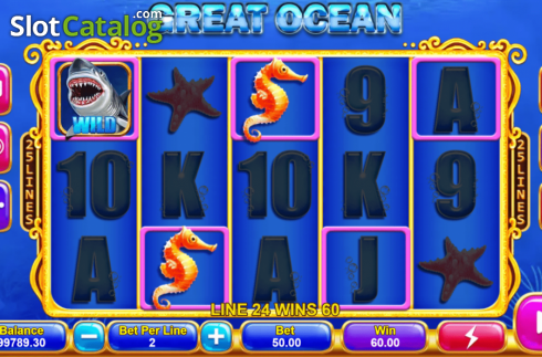 画面4. Great Ocean (Triple Profits Games) カジノスロット