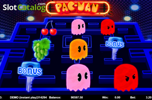 Reel Screen. Pac-man (Triple Profits Games) slot