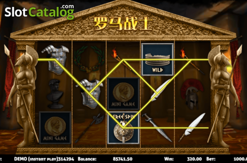 Écran3. Rome Warrior (Triple Profits Games) Machine à sous