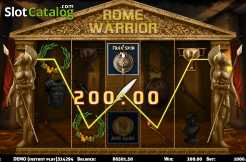 画面6. Rome Warrior (Triple Profits Games) カジノスロット