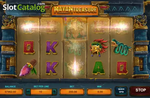 Win screen 2. Mayan Treasure slot