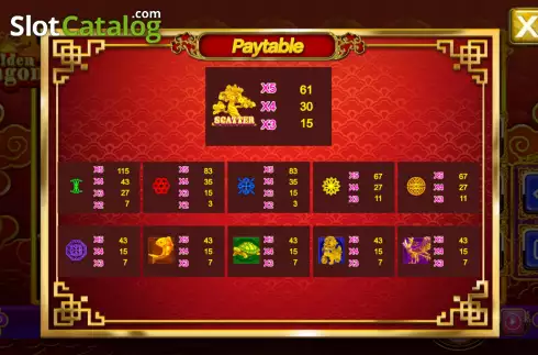 画面8. Golden Dragon (Triple Profits Games) カジノスロット