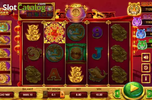 画面2. Fortune Tiger (Triple Profits Games) カジノスロット