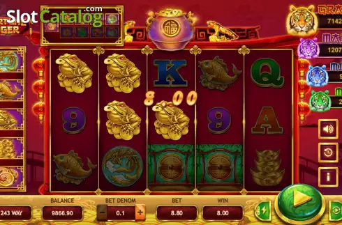 画面3. Fortune Tiger (Triple Profits Games) カジノスロット