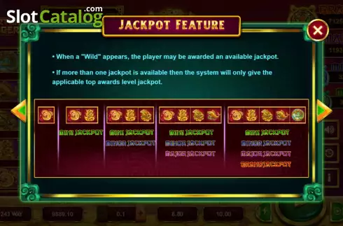 Jackpot Feature Screen. Fortune Tiger (Triple Profits Games) slot