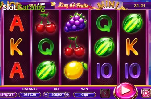 Game screen. King Of Fruits (Triple Profits Games) slot