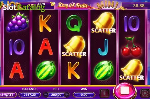 Scatters Screen. King Of Fruits (Triple Profits Games) slot