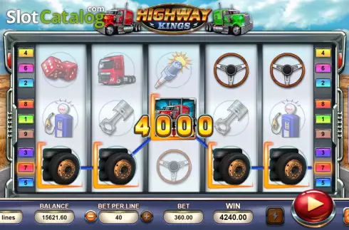 Écran5. Highway Kings (Triple Profits Games) Machine à sous
