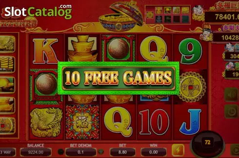 Free Spins Win Screen. 88 Fortunes (Triple Profits Games) slot