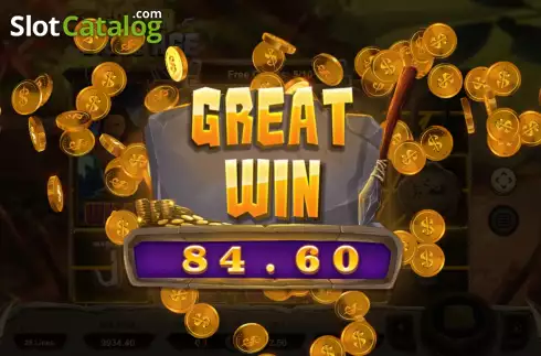 Great Win screen. Golden Stone Age slot
