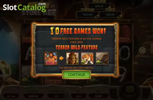 Free Spins screen 2. Golden Stone Age slot