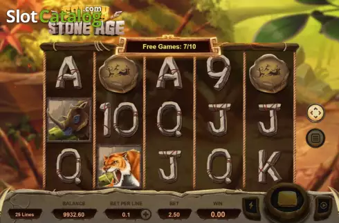 Free Spins screen 3. Golden Stone Age slot
