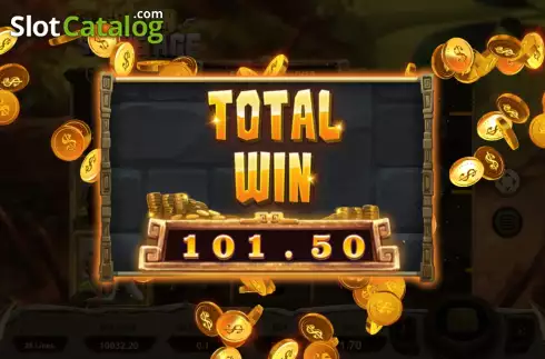 Total Win Free Spins screen. Golden Stone Age slot