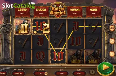 Win screen. Knight Gambit slot
