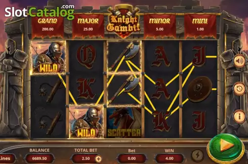 Win screen 2. Knight Gambit slot