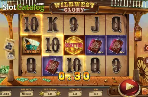 Win screen. Wild West Glory slot